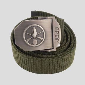 Nylon riem met metalen gesp gegraveerd Infanterie - Olijfgroen - OPEX