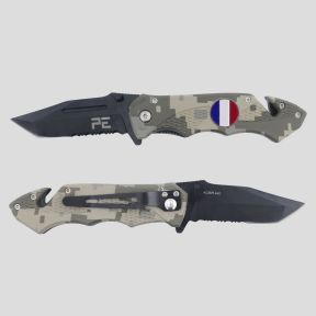 Coltello Survival (lama 8,5cm) France con custodia - Mimetico - OPEX