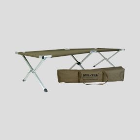US Picot veldbed van aluminium 190x65cm met draagtas - Olijfgroen - Mil-Tec