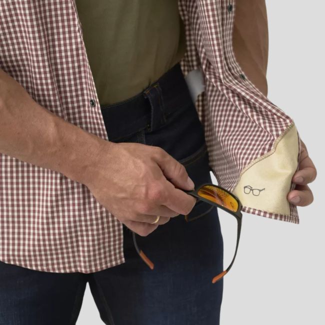 covert concealed carry short sleeve shirt - dirt red checkered - helikon