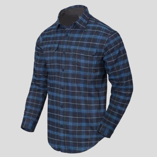 Chemise greyman - motif à carreaux Bleu pierre - Helikon