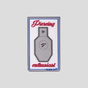Naszywka « pasjonat piercingu » - pvc - biała - Helikon