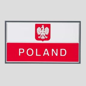 Polnisches Flaggenabzeichen (90 x 50 mm) - PVC - originalgetreue Farben - Helikon