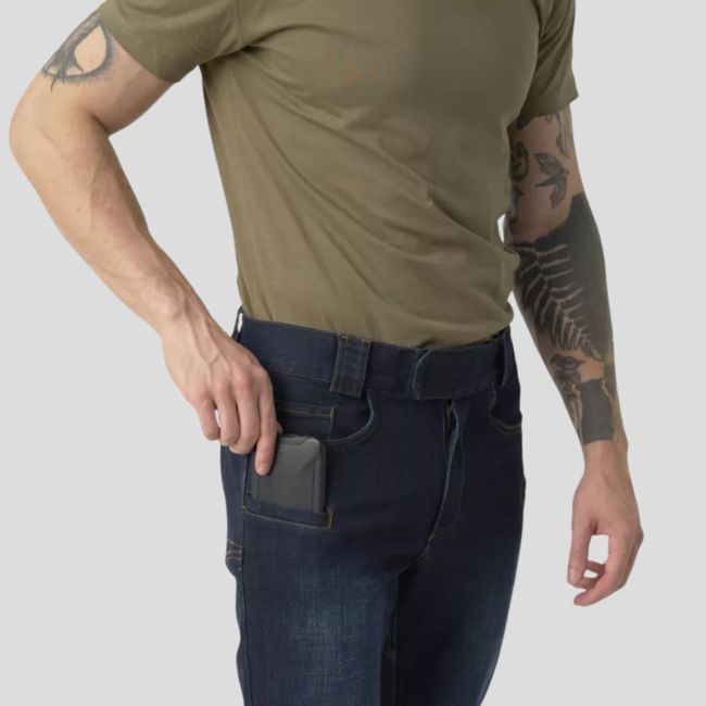 Jean tactique greyman slim - denim mi-long - Bleu foncé - Helikon