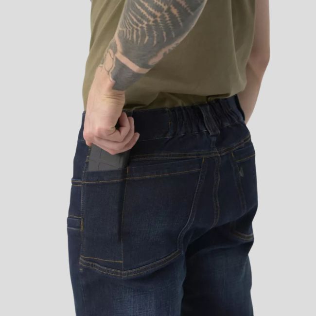 Jean tactique greyman slim - denim mi-long - Bleu foncé - Helikon