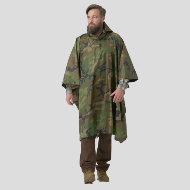 Poncho modèle américain - US Woodland - Helikon