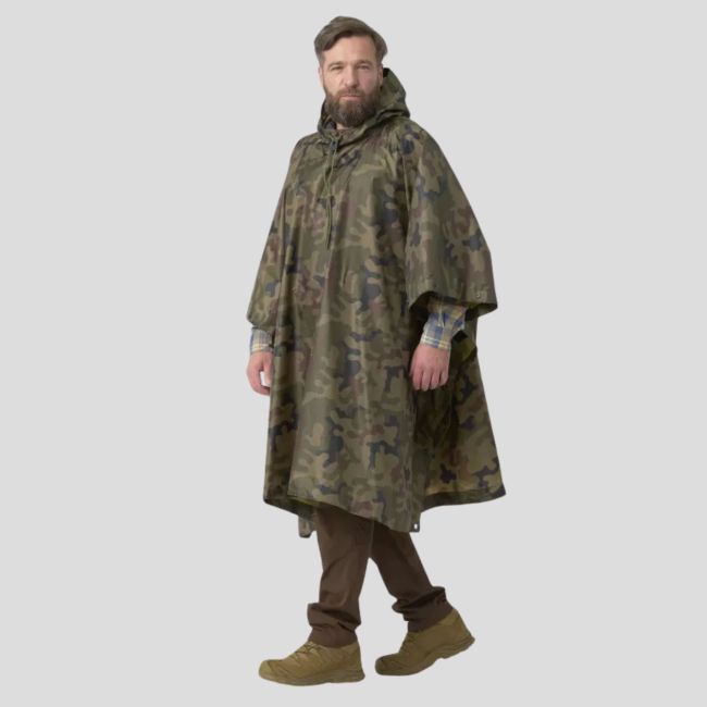 Poncho amerikanisches Modell - PL Woodland - Helikon