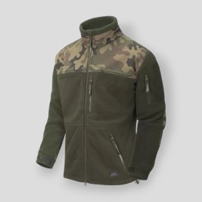polish infantry jacket - fleece - olive green/pl woodland - helikon