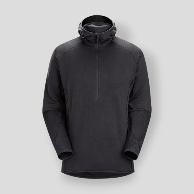 Sweat à capuche Delta AR 1/2 zip - Noir - Arc'Teryx Pro