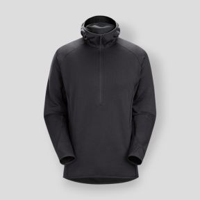 Felpa con cappuccio Delta AR 1/2 zip - Nero - Arc'Teryx Pro