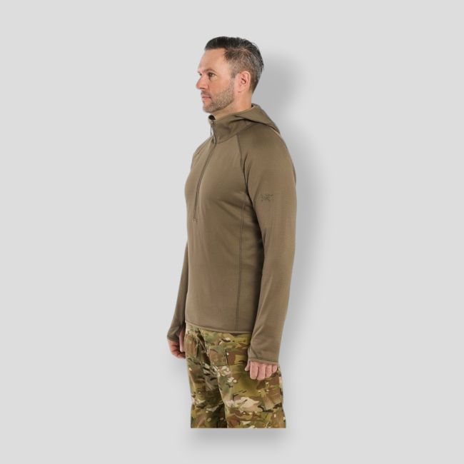 Sweat com capuz Delta AR 1/2 fecho - Deserto Crocodilo - Arc'Teryx Pro