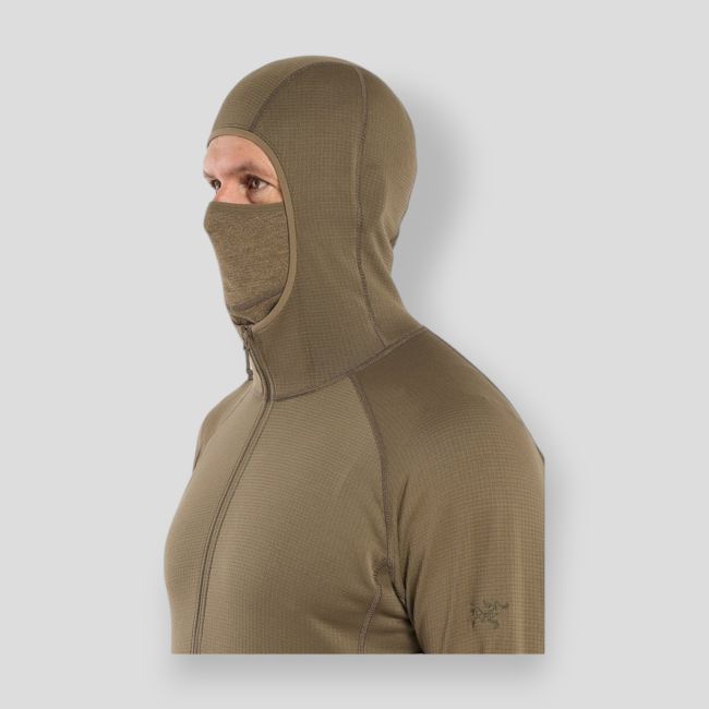 Sweat à capuche Delta AR 1/2 zip - Désert Crocodile - Arc'Teryx Pro