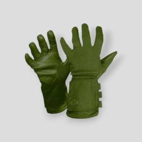 Lange Lederhandschuhe mit Fenster OG39 - Olivgrün - Vega Holster