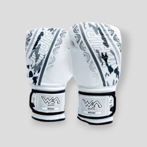 Guantoni da boxe in pelle Limited - Bianco - Whipup