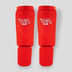 Protège-pieds/tibias en coton Flama - Rouge - Whipup