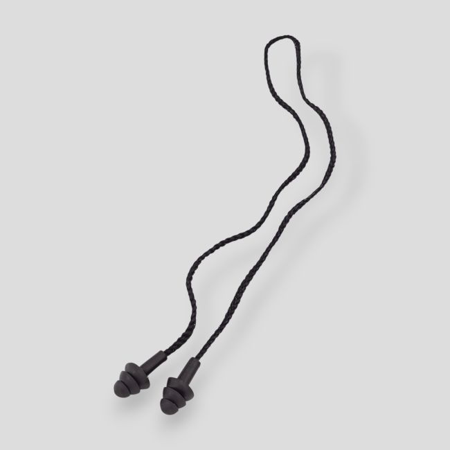 Par de protetores auriculares anti-ruído reutilizáveis - Preto - Patrol Equipement