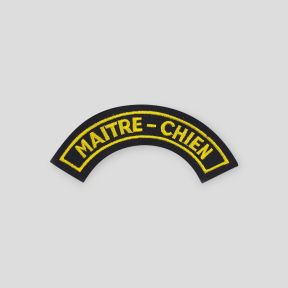 Écusson demi-lune sans velcro Maître-Chien - Jaune