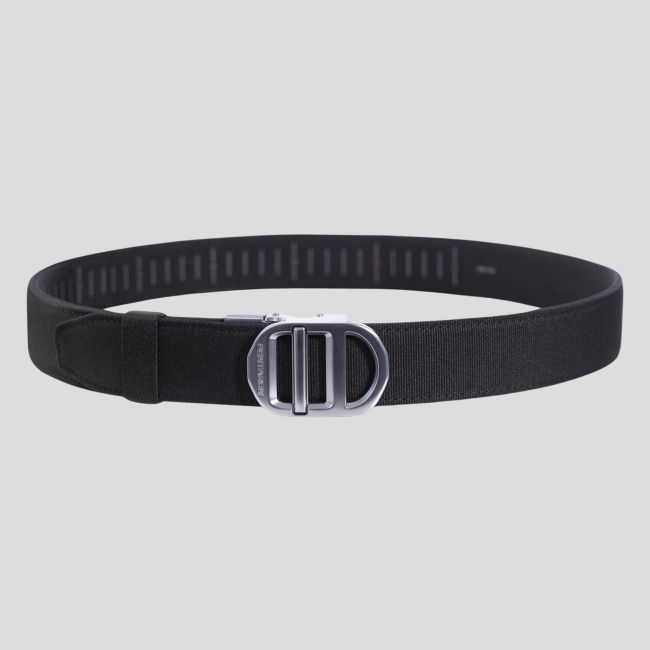 Cintura a cricchetto Chuck con fibbia argento - Nero - Pentagon