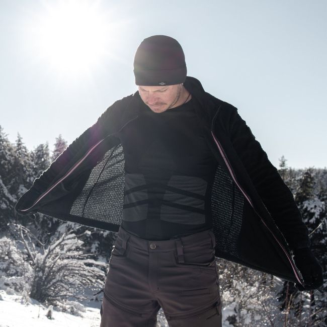 Sweat met capuchon en rits Teddy Polartec® Alpha™ - Zwart - Pentagon