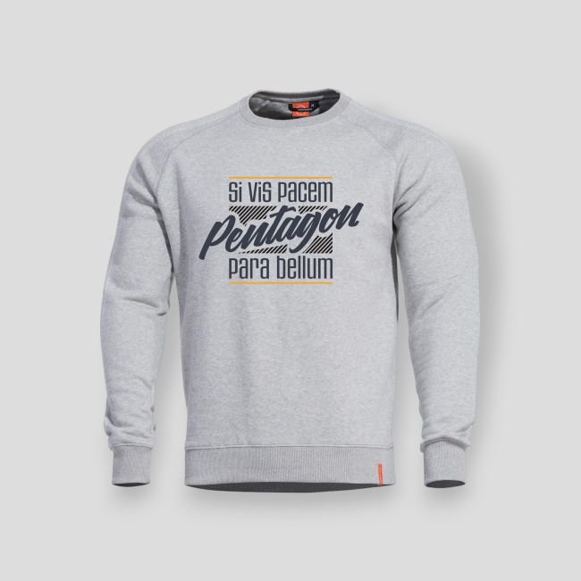 Bluza Hawk Si Vis Pacem Para Bellum - Szary Melanż - Pentagon