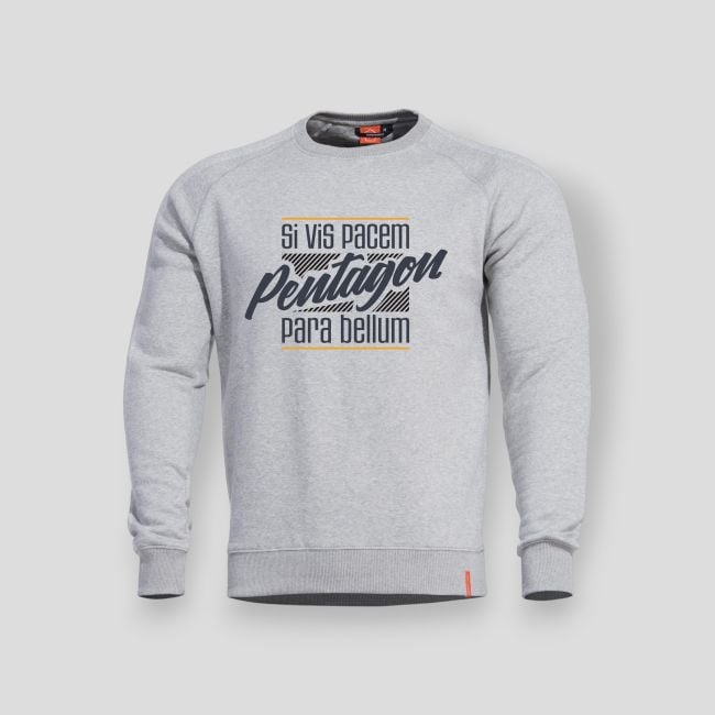 Sweatshirt Hawk Si Vis Pacem Para Bellum - Grau Meliert - Pentagon