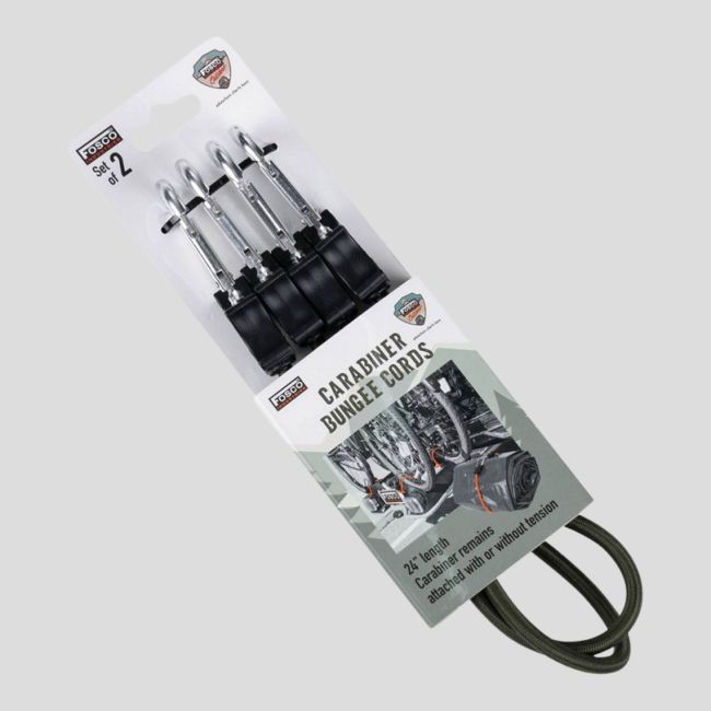2er-Set Spanngurte mit Karabiner 60cm - Olivgrün - Fosco Industries