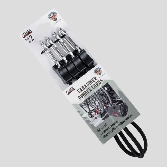 Lotto da 2 tenditori moschettone 60 cm - Nero - Fosco Industries
