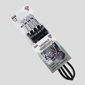 Zestaw 2 napinaczy z karabińczykiem 60cm - Czarny - Fosco Industries
