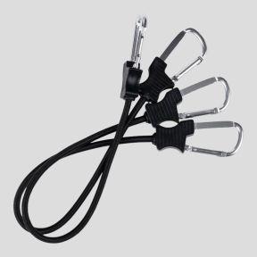 Zestaw 2 napinaczy z karabińczykami 90cm - Czarny - Fosco Industries