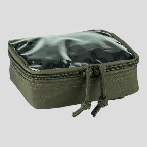 Transparante Molle opbergzak 15x12cm - Olijfgroen - 101 Inc