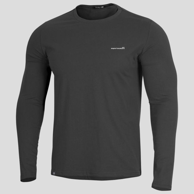 T-shirt Ageron 2.0 z długim rękawem - Czarny - Pentagon