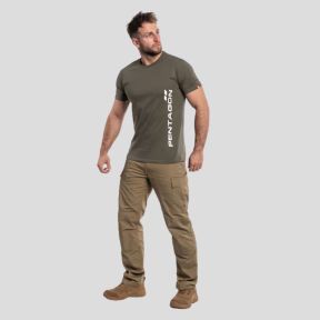 T-shirt Ageron avec logo vertical - Vert Olive - Pentagon