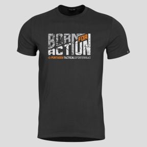 T-Shirt Ageron Born For Action - Schwarz - Pentagon