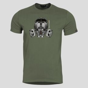 Ageron T-Shirt Gas-Mask Olive Green - Pentagon