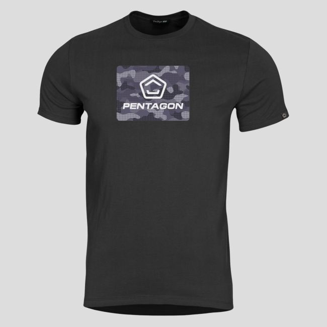 T-shirt Ageron Spot Camo - Noir - Pentagon
