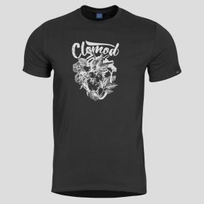 T-Shirt Flower Heart - Schwarz - CloMod
