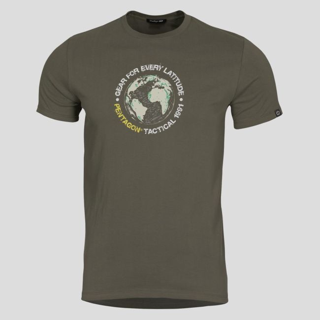 T-Shirt Globe - RAL7013 - Pentagon