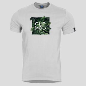 T-Shirt Leaves - Wit - CloMod