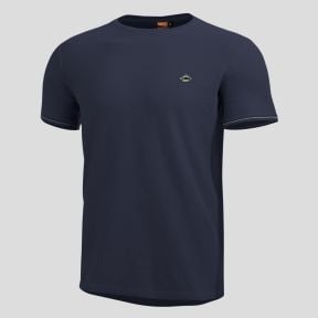 T-Shirt Levantes col rond avec liserés - Bleu Marine - Pentagon