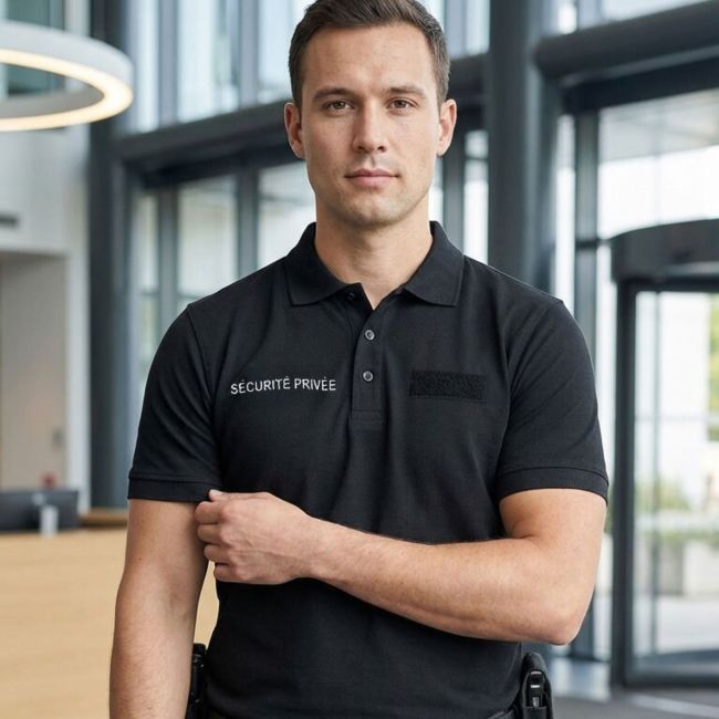 Polo a maniche corte riflettente Sicurezza Privata - Nero - Patrol Equipement