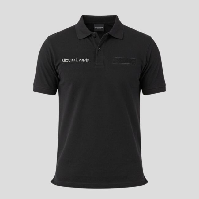 Polo a maniche corte riflettente Sicurezza Privata - Nero - Patrol Equipement