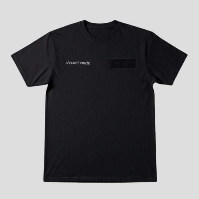 T-shirt rétro-réfléchissant Sécurité Privée - Noir - Patrol Equipement