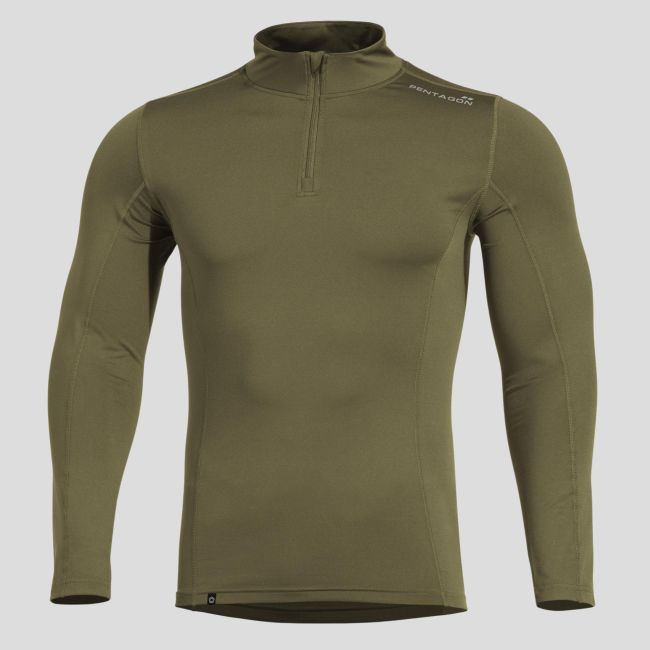 Koszulka termiczna Pindos 2.0 1/2 zip - Zielony Oliwkowy - Pentagon