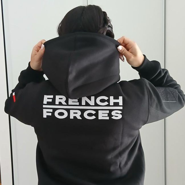 Sudadera con capucha French Forces Negro - Ares
