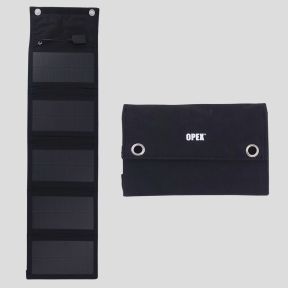 Tragbares und faltbares Solarladegerät (12,5W) - Schwarz - OPEX