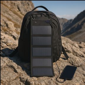 Cargador solar portátil y plegable (12,5W) - Negro - OPEX