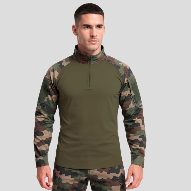 Kampfhemd UBAS aus Baumwolle - Olivgrün/Camo CE - OPEX