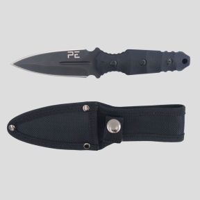 Couteau de botte (lame 10cm) avec étui - Noir - OPEX