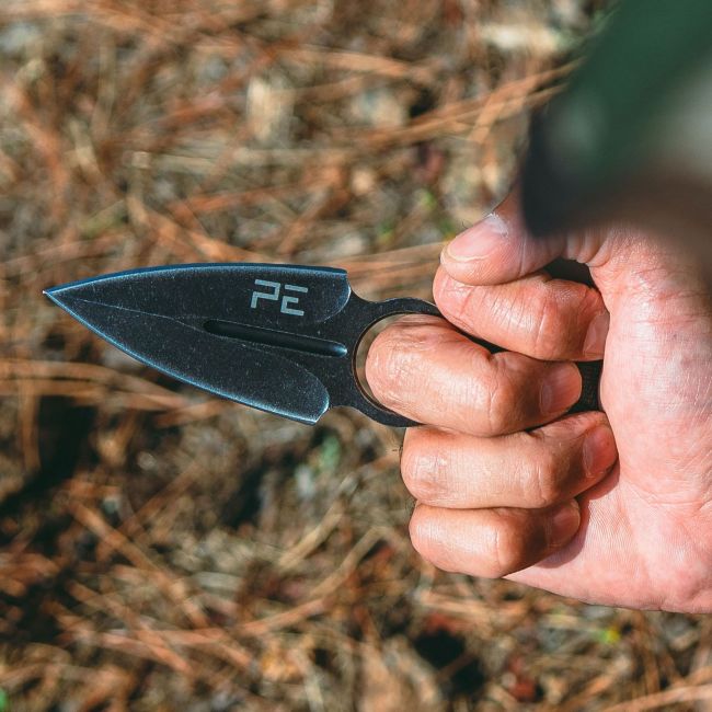 Tactisch gevechtsmes (lemmet 8cm) met etui - Zwart - OPEX