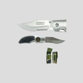 Nóż Rangers (ostrze 8,5cm) z odznaką Wojsk Morskich i etui - Camo CE - OPEX